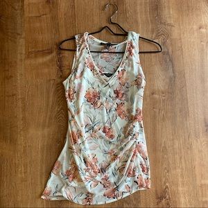 White House black market floral 2 piece blouse set